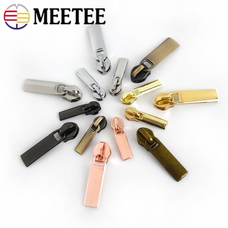 30 sztuk Meetee 6/8mm suwaki Zipper dla 3 #5 # nylonowe zamki błyskawiczne dół kurtki kieszeń Zip głowy torba zamki zestawy naprawcze DIY akcesoria