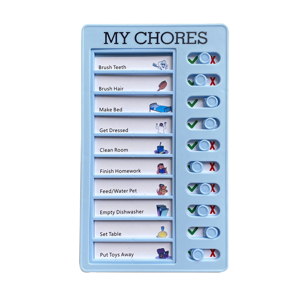 Reusable Memo Pad Chores Checklist Daily Planner Memo Chore Chart Detachable Board for Kid Self-discipline Routine Planning Card: Pink
