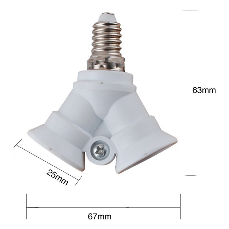 CLAITE E14 To 2 E14 Bulb Lamp Base Holder Converter Socket Adapter Splitter Converter Socket for Home Light AC100-230V