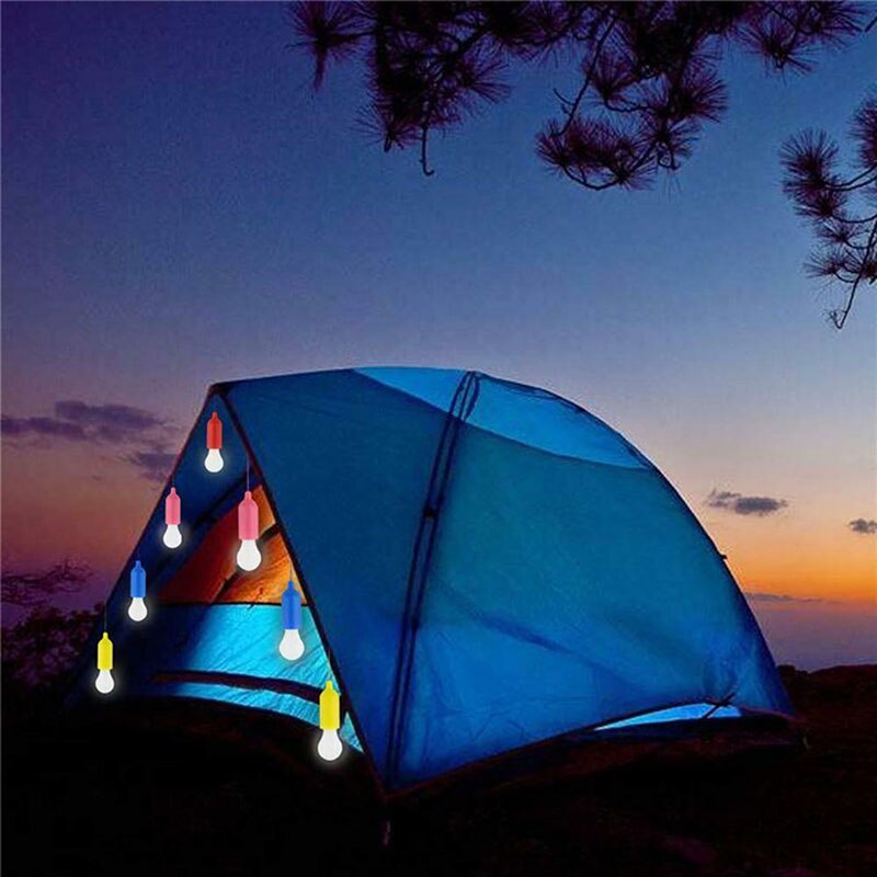 Lámpara colgante LED de colores, iluminación Retro Para el hogar, con cordón portátil, para tienda de campaña, luz blanca