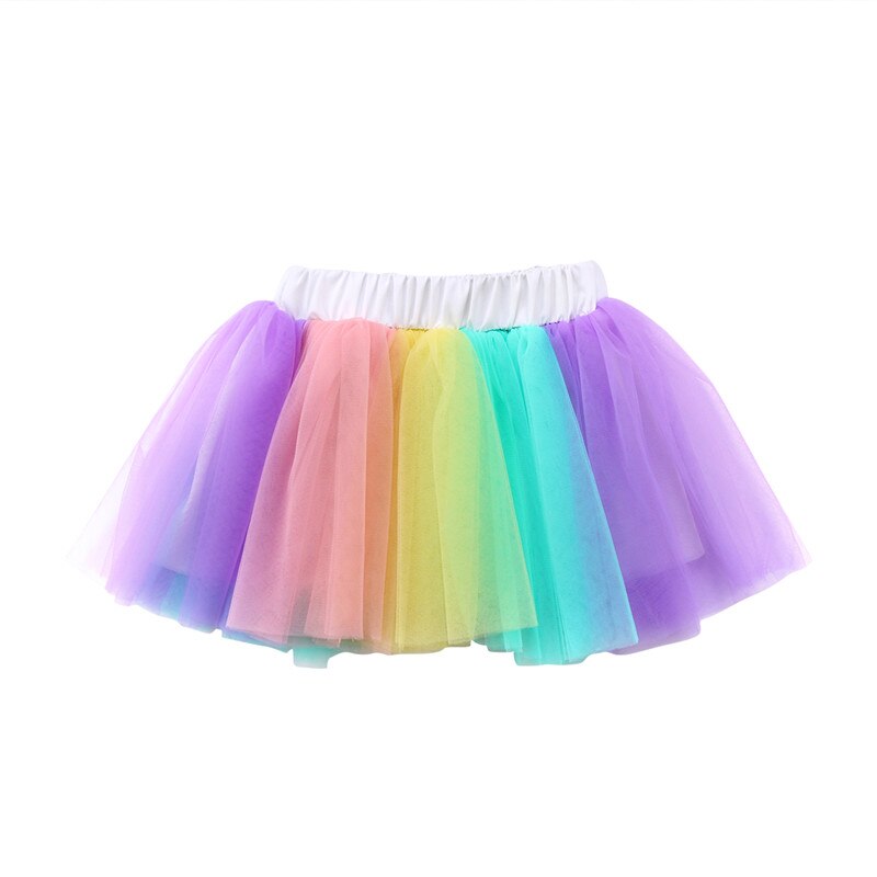 Lovely Baby Girls Mesh Pleated Skirts Kids Baby Girl Princess Dancewear Tulle Skirt Ballet Party Costume