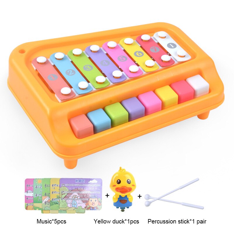 2-in-1 Kid Paino Toy Knock On Keyboard 8-Tone Musical Instrument Early Education Toy: small