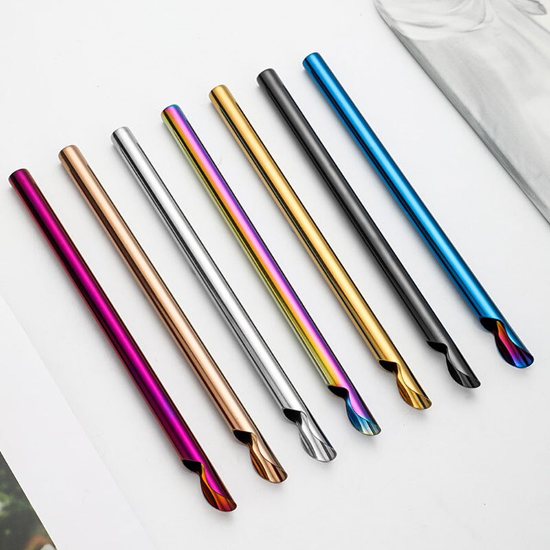 Grande paille en métal réutilisable, 15mm, pour Bubble Tea Milkshake, en acier inoxydable 304, ensemble de pailles à boire, Bar Boba Tubes droits