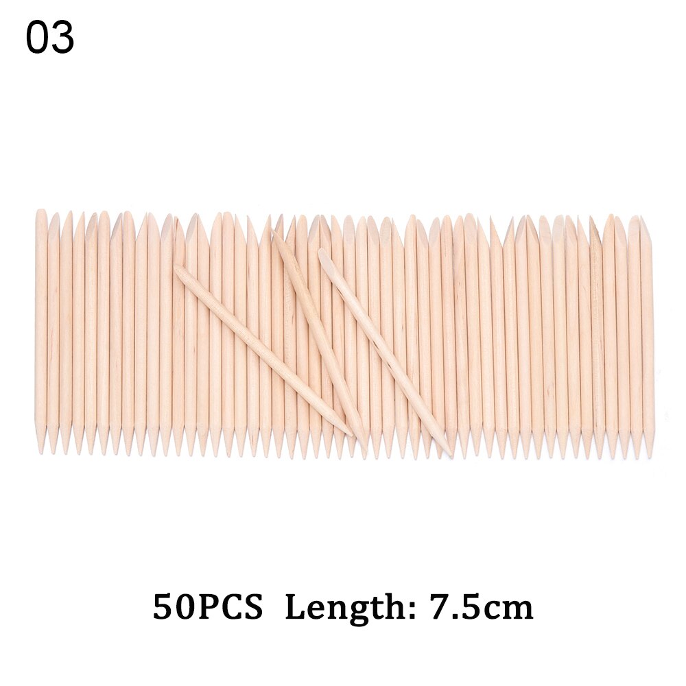 3 Sizes Orange Wood Sticks for Cuticle Pusher Cuticle Remove Tool forks for nails Manicures Tools 10/30/50/100Pcs/Set Whosale: 3