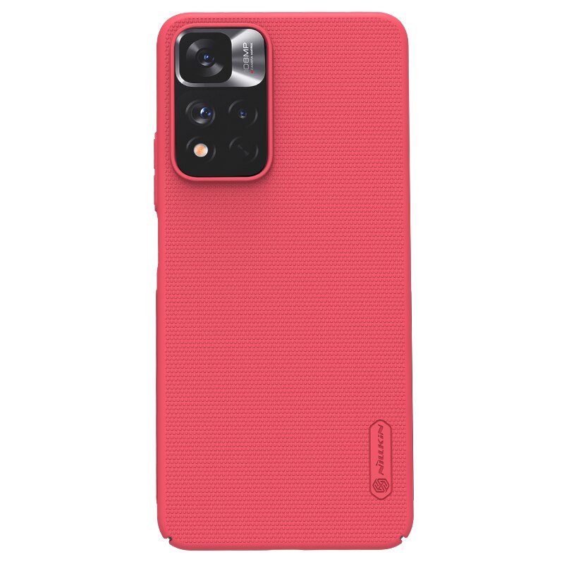 Nillkin para xiaomi poco x4 pro 5g caso camshield proteção da câmera lente de proteção capa traseira para xiaomi poco x4 pro 5g nfc: Frosted Red