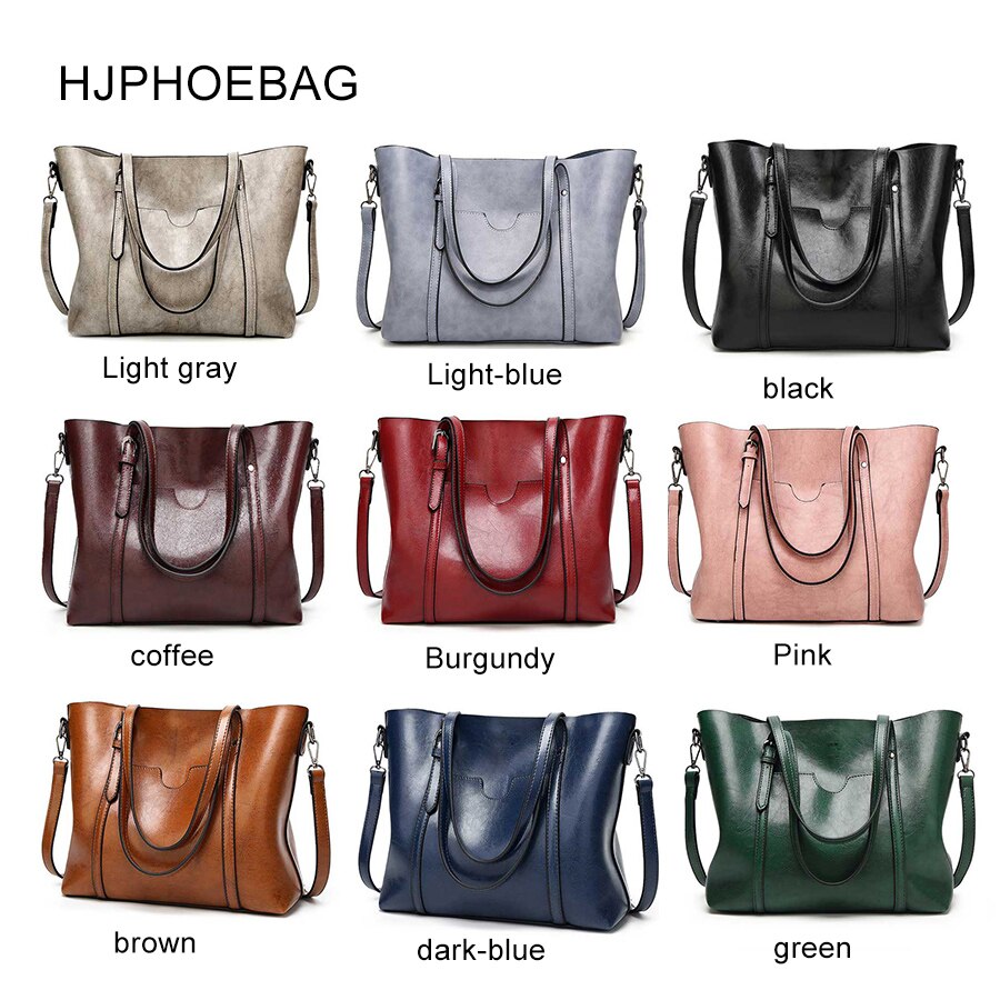 HJPHOEBAG nouvelle femmes sac à bandoulière sac à bandoulière huile cire cuir dames sac à main fourre-tout sac à bandoulière sacs pour femmes YC005