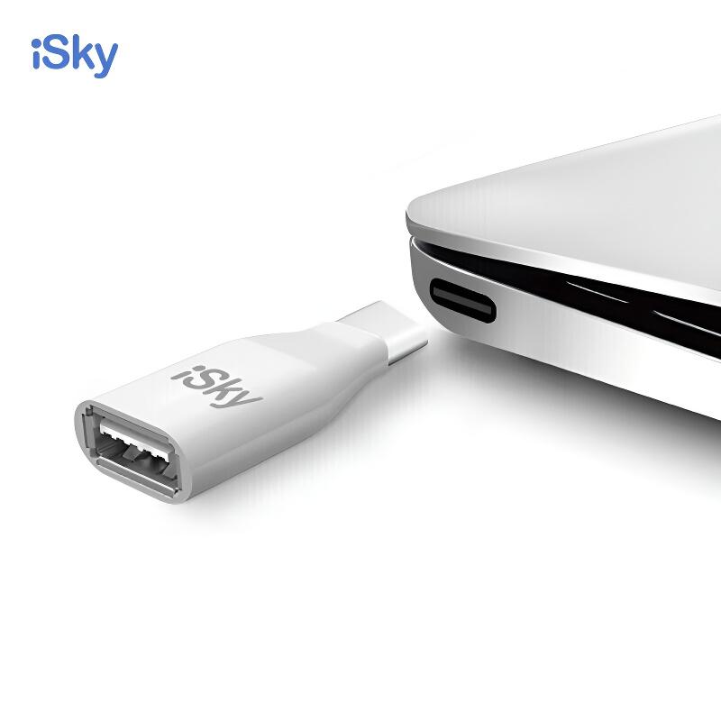 iSky Phone Adapters Type-C to USB 3.0 Adapter OTG Data Transmission for Macbook iPad Pro USB Flash Drives Laptops Converters