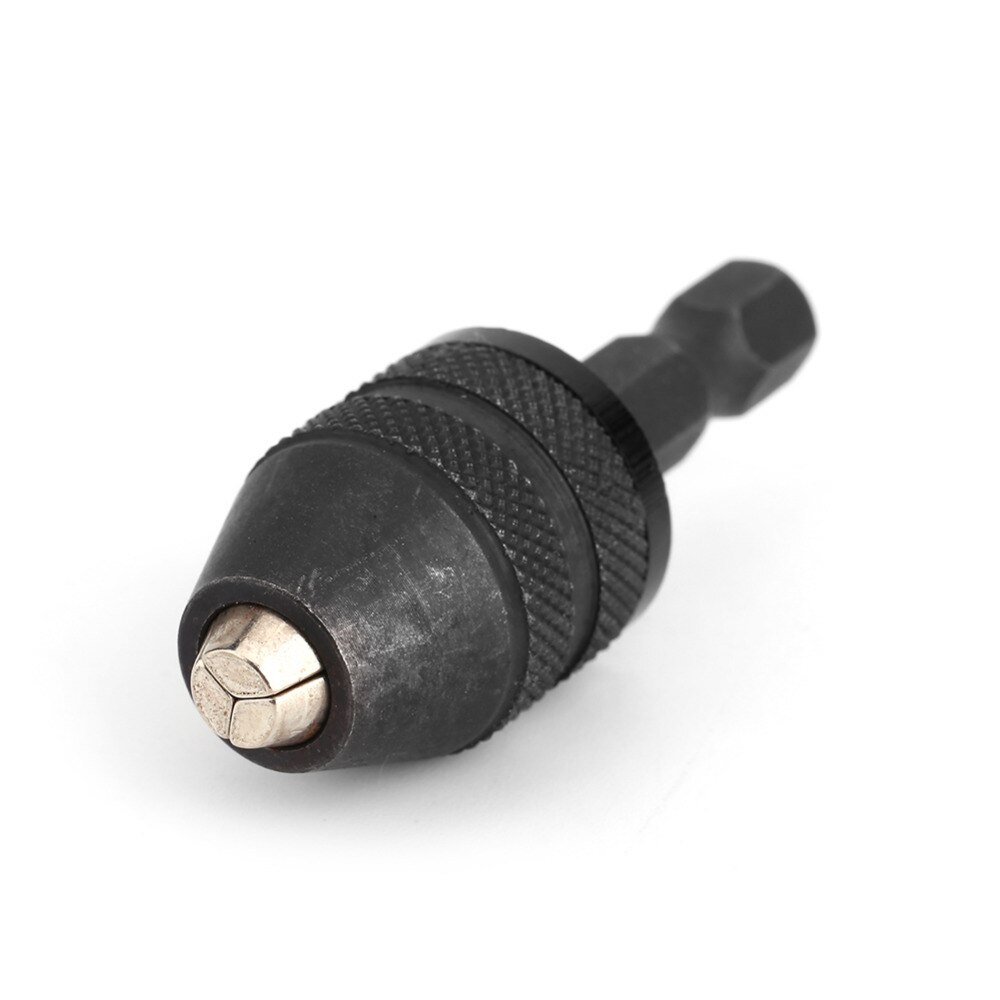 Taladro de vástago hexagonal Adaptador convertidor de cambio rápido, 1 Uds., 1/4 pulgadas, Portabrocas sin llave, adaptador de controlador de impacto, rango de 0,3-3/3.6mm