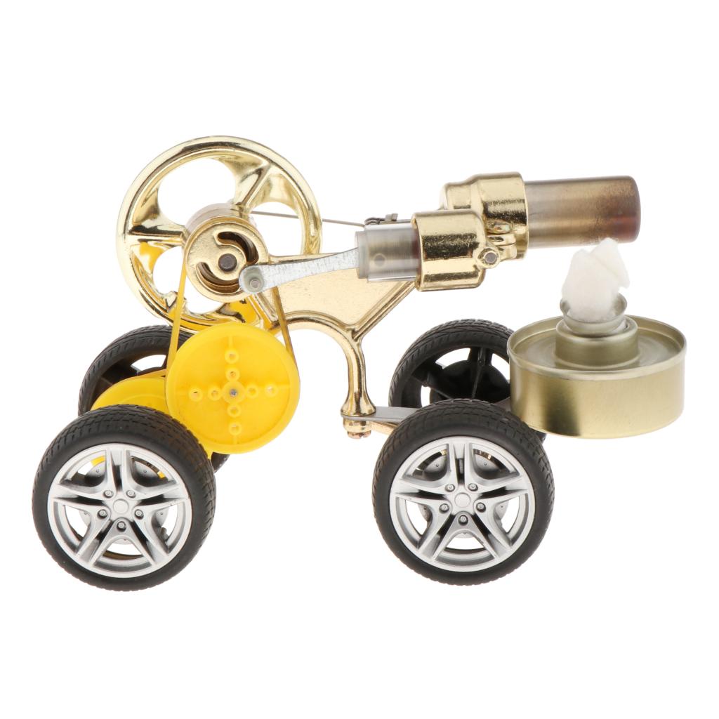 Mini Motor- retro Stirling Motor- Auto Modell Bausatz Dampf Physik Wissenschaft Spielzeug Requisiten