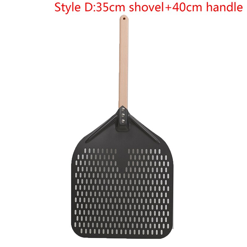 12/14 Inch Portable Oven Spatula Home Baking Pastry Tool Wooden Handle Pizza Spatula Pizza Shovel With Long Handle: D