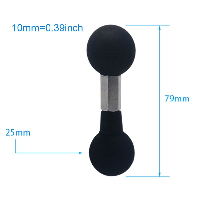 79MM RAM-B-230 Doppel Dual Kopf Ball montieren Adapter für Gopro Aktion Kamera Smartphone GPS Halterung Konverter Zubehör