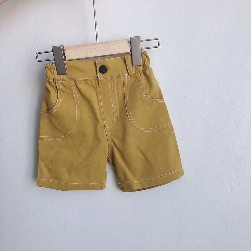 3610 Stijlvolle Kinderen Effen Kleur Broek Kinderen Knie Lengte Broek Voor Jongen En Meisje 2-7 Jaar kinderen Casual Broek