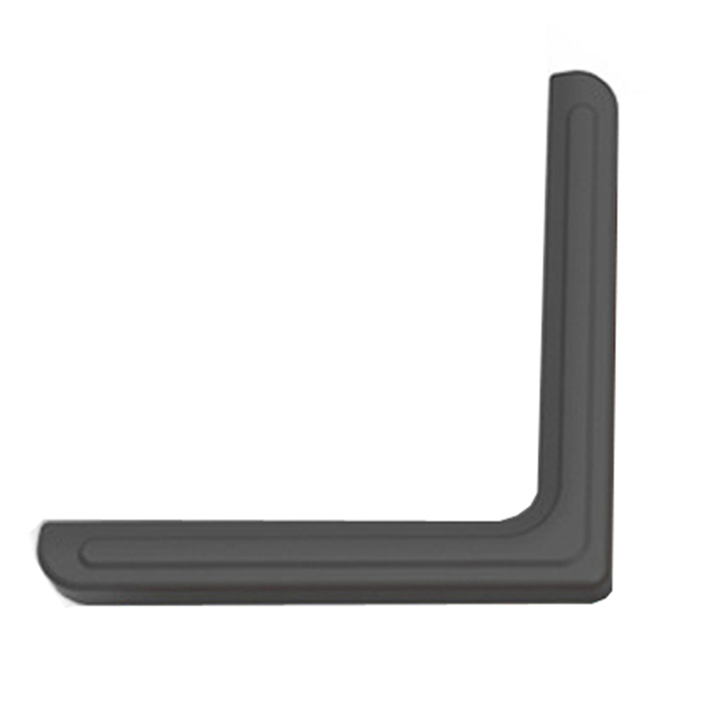 Protector de cabeza antigolpes para ventana de bebé, borde con ángulo de esquina, funda protectora de acero al aluminio, anticolisión, 4 Uds.: S Black