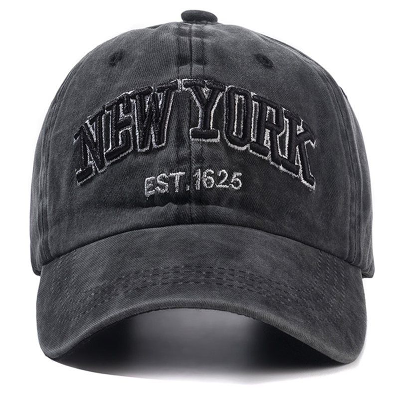 Unisex Gewassen Katoen Vintage Cap York Brief Borduurwerk Baseball Cap Mannen En Vrouwen Outdoor Sport Hoeden