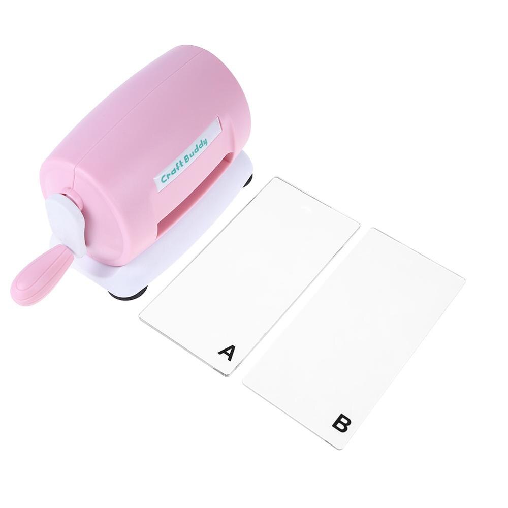 Scrapbooking Cutter DIY Geistige Stanzen Maschine Sterben Schnitte Präge Stirbt Papier Karte Stahl Sterben-schneiden Präge Maschine Handwerk werkzeug: Rosa