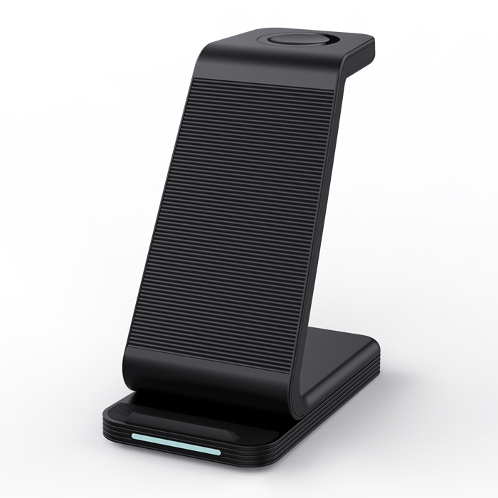 3 In 1 Draadloze Oplader Stand Voor Iphone 13 12 11 Xr 8 Apple Horloge Qi Snel Opladen Dock Station voor Airpods Pro Iwatch 7 6: D2-BK