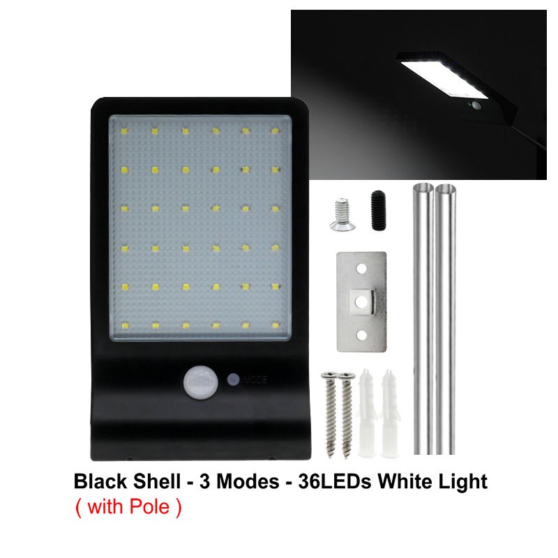 Led Zonne-straat Licht Outdoor Verlichting Pir Motion Sensor Waterdicht Voor Tuin Muur Afstandsbediening Energiebesparende Straat Lampen: Type 8