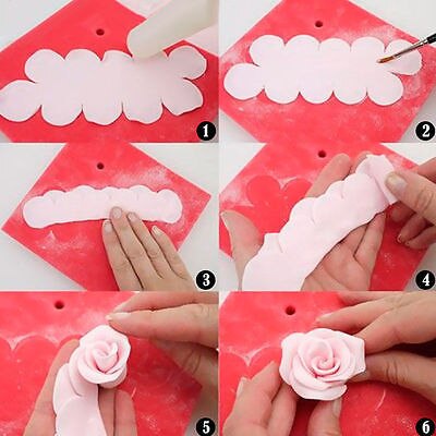 3d rosenudskærer blomsterform sugarcraft dekorationsværktøj fondant kage bagemaskine