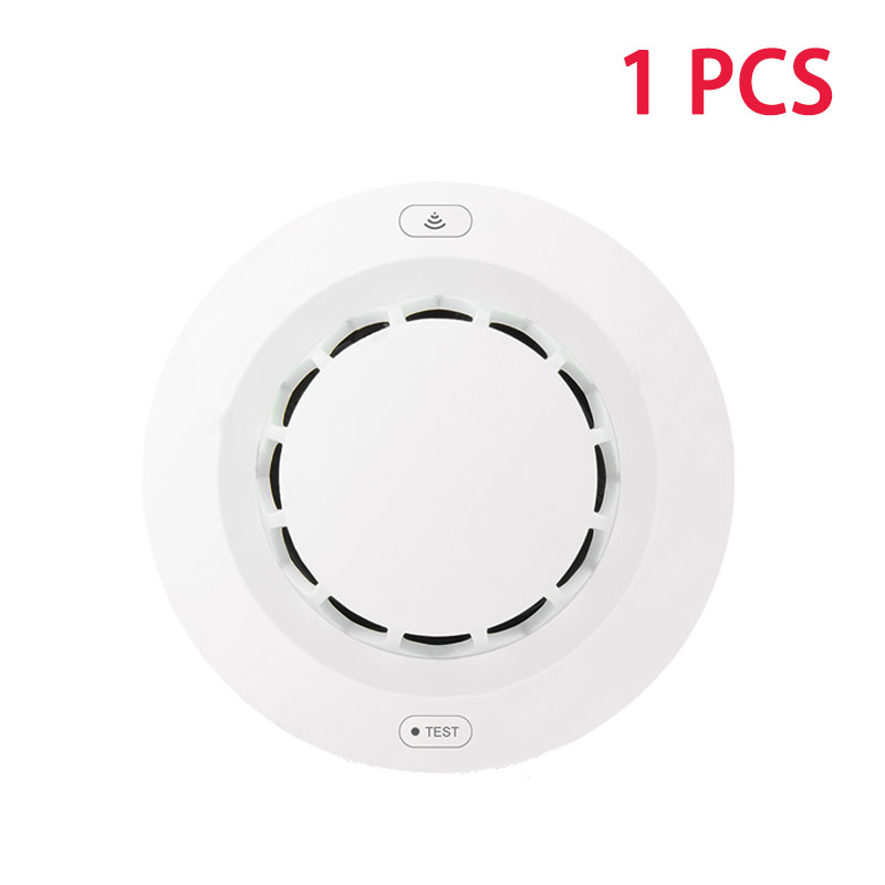 Tuya-alarma de humo con WiFi para el hogar, Detector de humo de protección contra incendios, combinación de alarma contra incendios, sistema de seguridad para el hogar, bomberos, 1-4 piezas: 1 PCS
