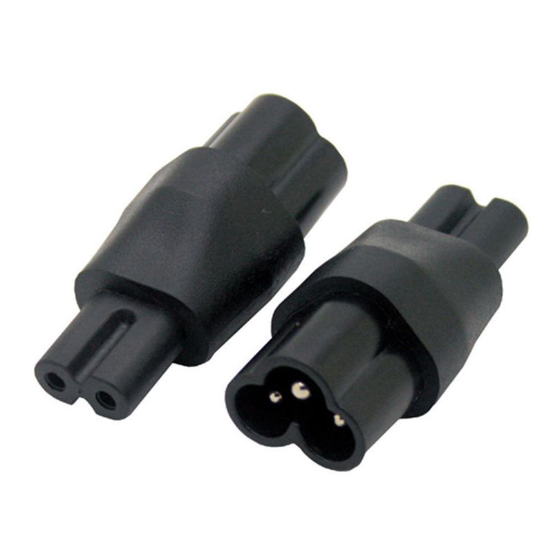 Iec 320 c6 to c7 ac adapter, velcon iec 3 polet han to 2 polet figur 8 hun strømforsyning, iec c7 to c6 ac konverter