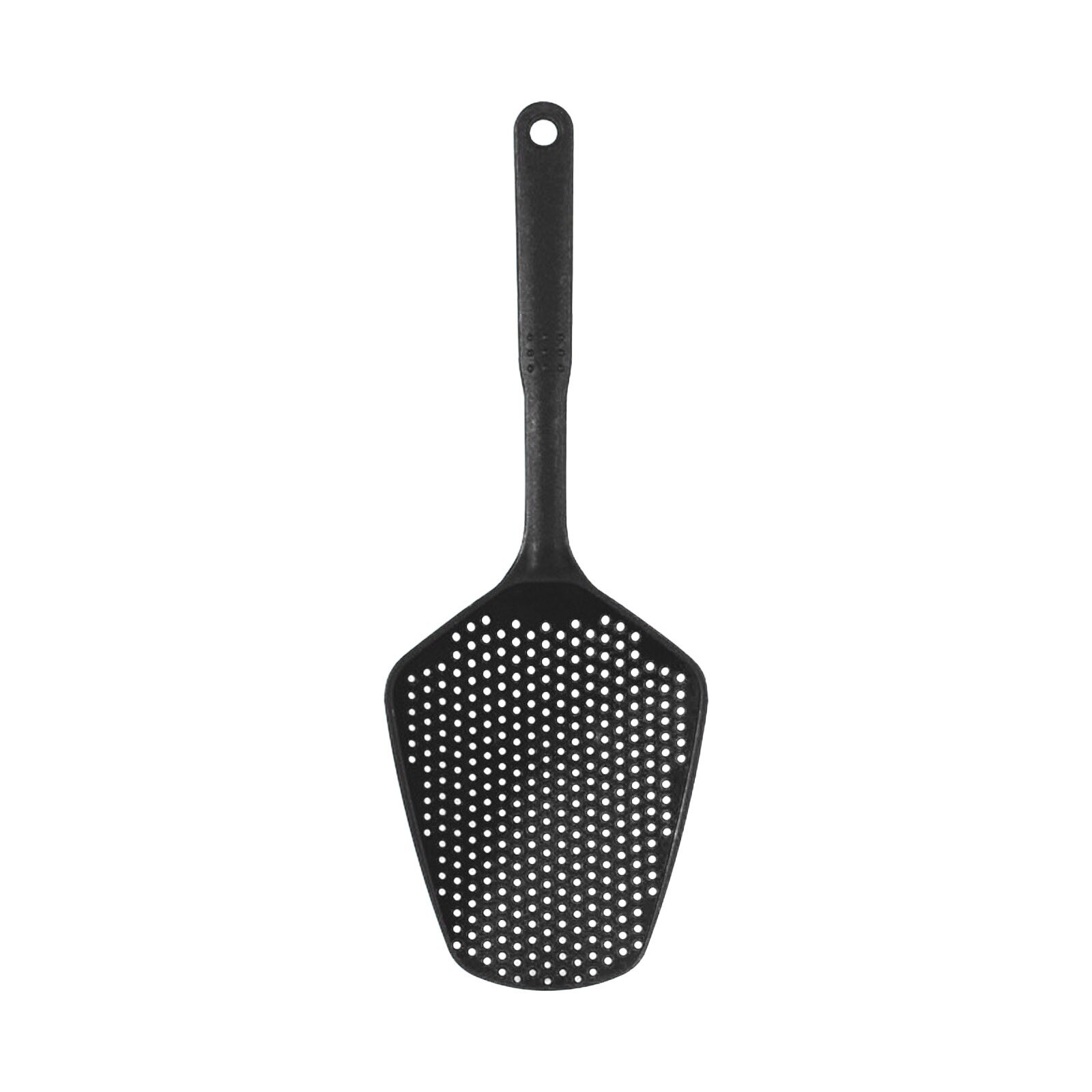 Colador de cuchara grande para cocina, resistente al calor colador de Pasta, cuchara de hielo de plástico, accesorios de cocina, 1 ud.: Negro