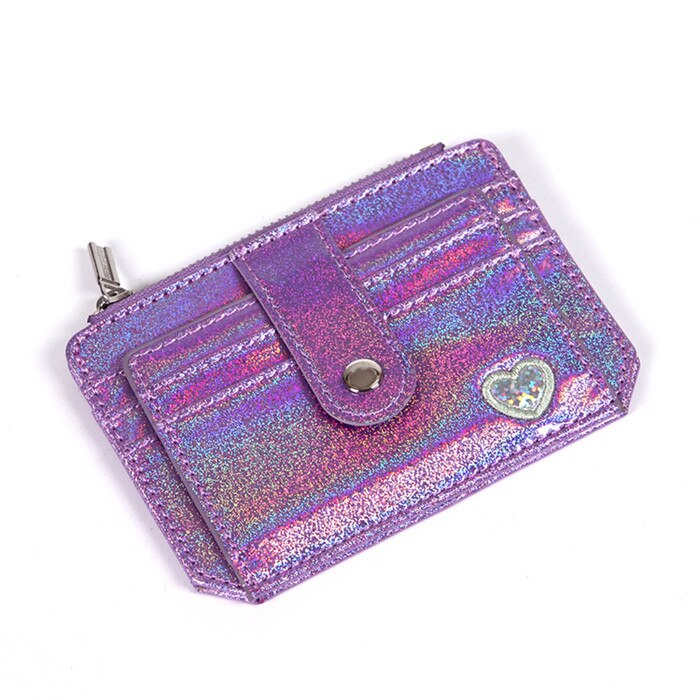 Bank Credit Card Holder Card Cover Women Card Bags Cute Cactus Card Case Keeper Kids: Purple 
