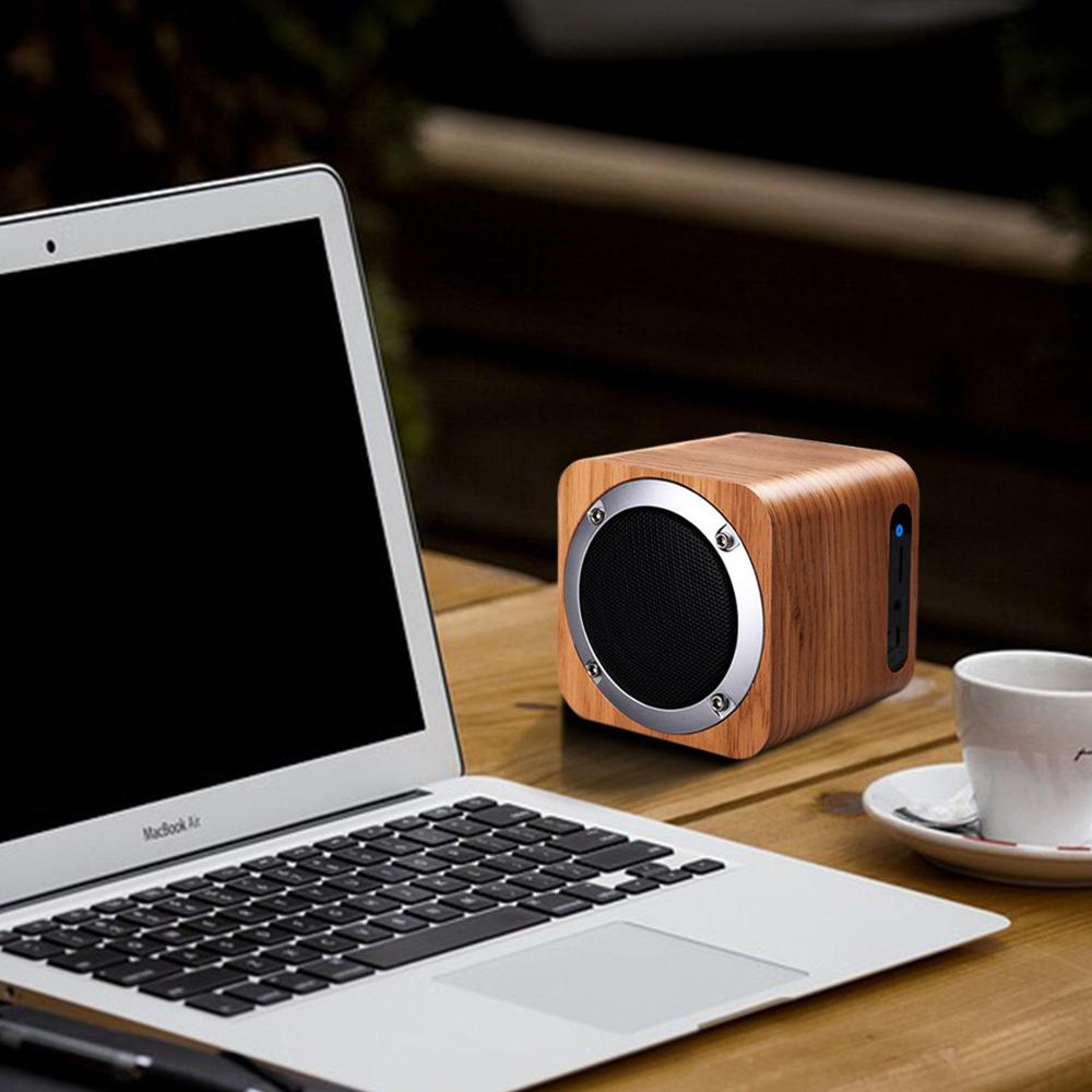 Laiyiqi Retro wood bluetooth speaker wooden square radio FM vibro woofer boombox caixa som portatil altavoz alto falante