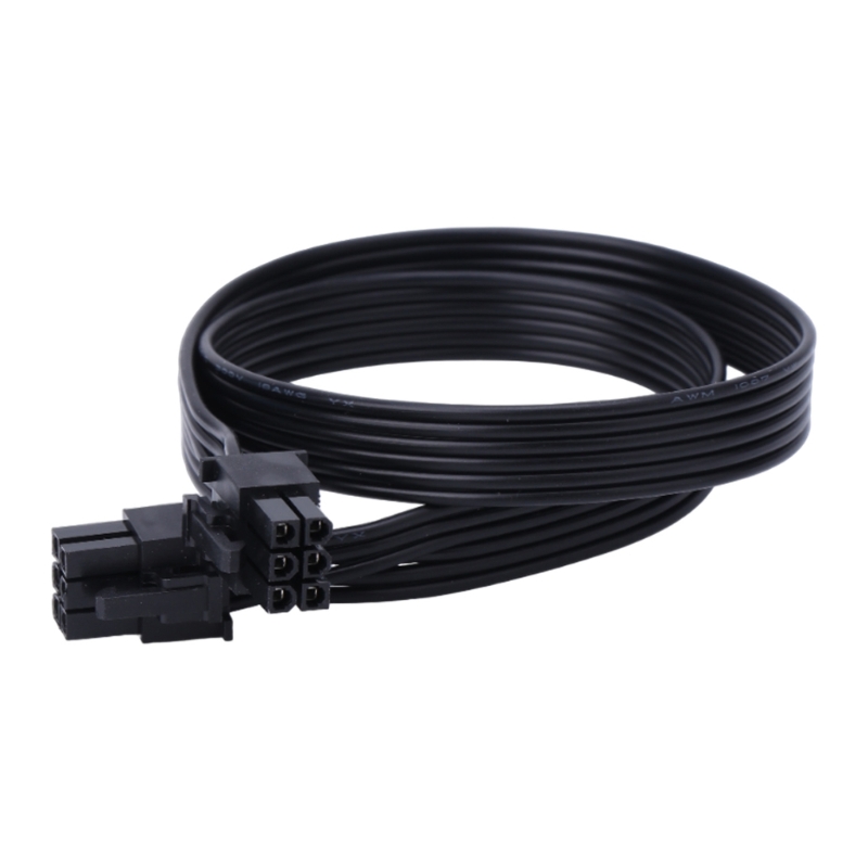 6Pin PCIe Extension Power Cable 6Pin Male to Male 6Pins PCIe Power Extension Adapter Cord: black