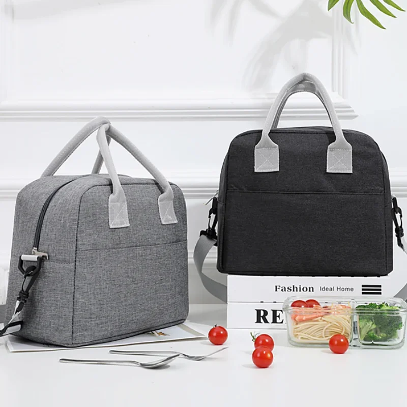 Portable Lunch Bag Cooler Tote Hangbag Picnic Insulated Box Canvas Thermal Food Container Men Women Kids Travel Lunchbox