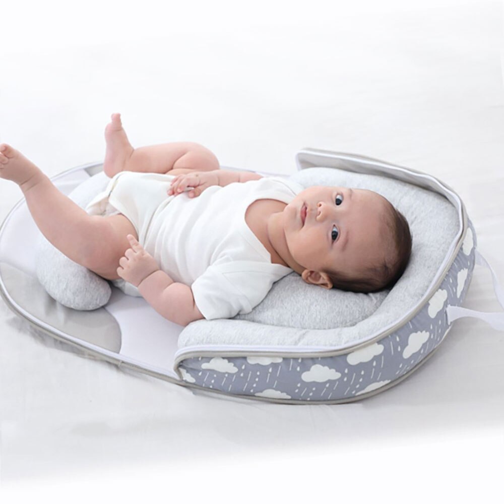 Baby reden seng med pude bærbar krybbe rejse seng spædbarn toddler bomuld vugge til nyfødt baby seng bassinet kofanger