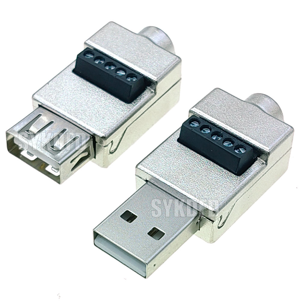 Type A USB 2.0 Male Female to 4 Pin 5P Screw Co... – Grandado
