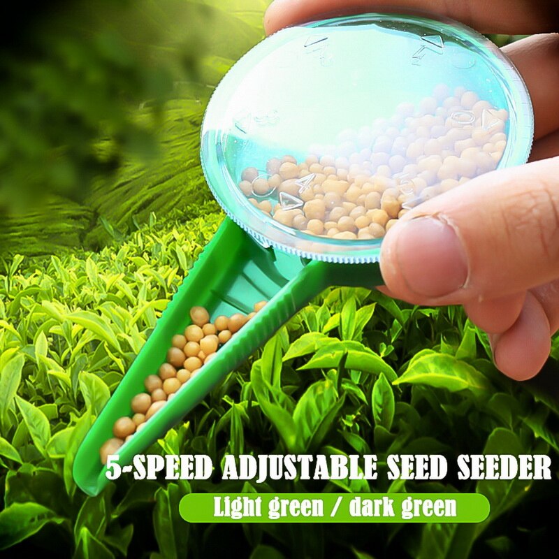 2Pcs 5-Speed Adjustable Seed Planter Sower Seed Spreaders Planter Garden Tool Durable Plastic Construction