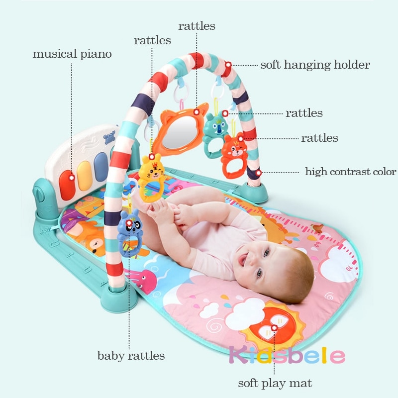 Baby Play Mat GYM Baby Toys Educational 0 12 Months Activity Playmat Musical Piano Infant Baby Learning Toys Newborn Carpet