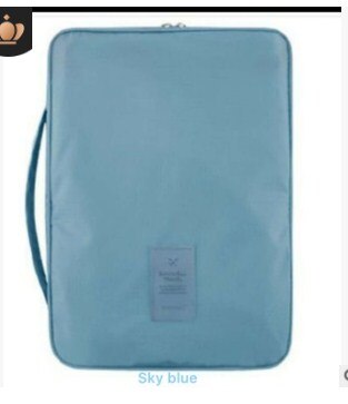 Nova Bonita de Viagem Saco Organizador De Armazenamento De Bagagem Roupas Camisa Laço Bra Suitcas Linda Bolsa de Alta Qualidade: Sky Blue