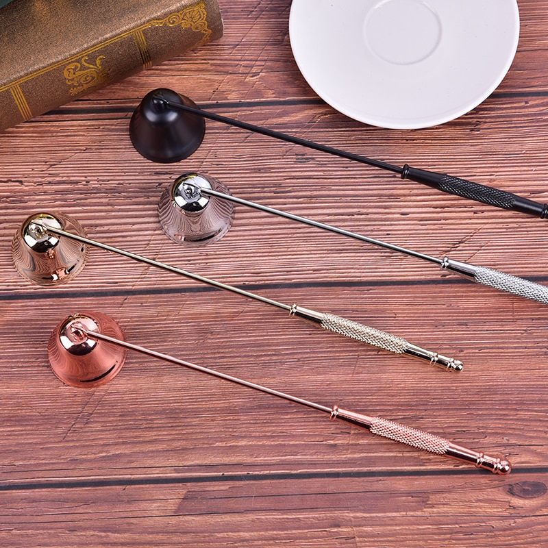 Bell-shaped Candle Fire Extinguisher Vintage Stainless Steel Household Banquet Candle Extinguisher Handle