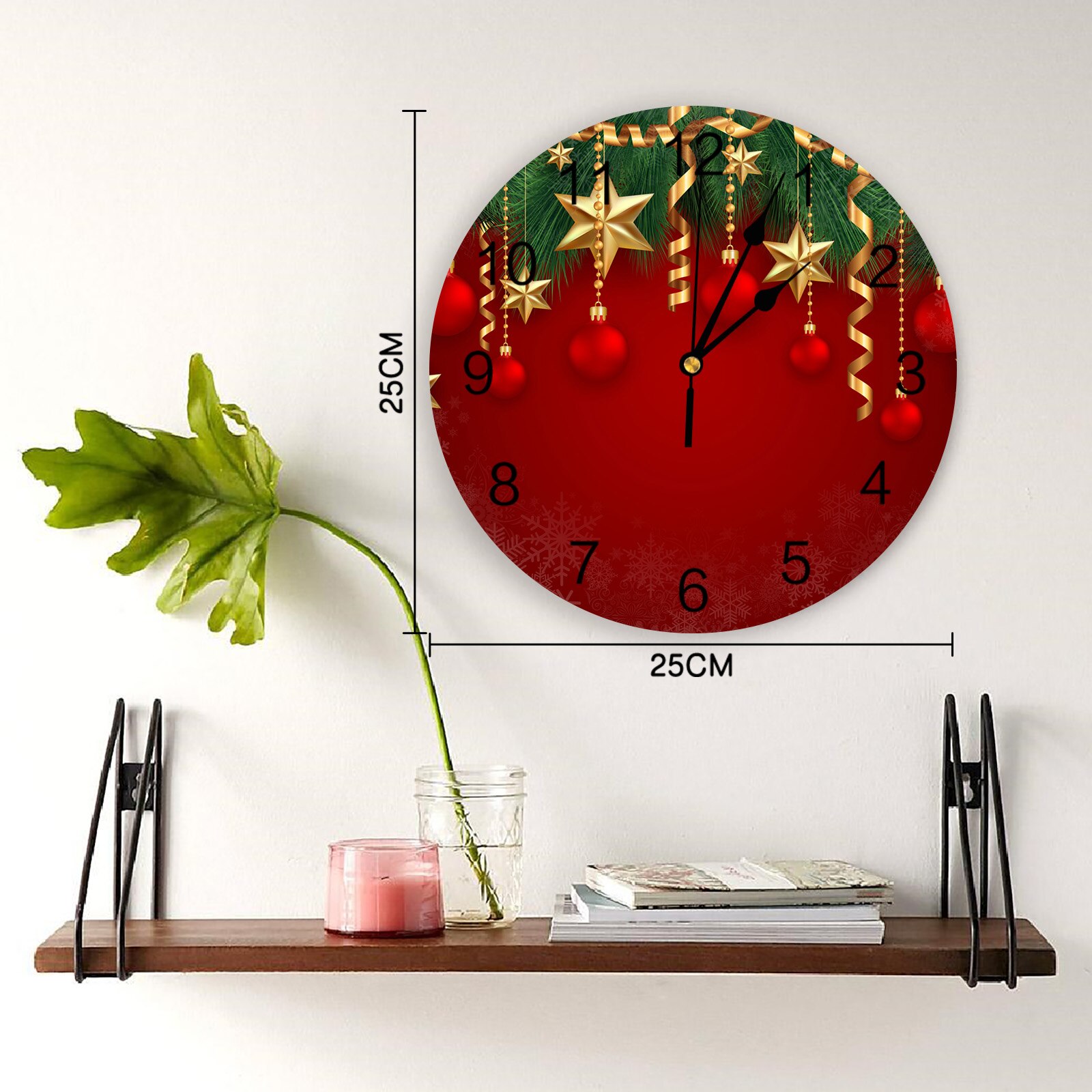 Christmas Decoration PVC Wall Clock Home Decor Wall Clock Modern Living Room Decor Wall Digital Clock