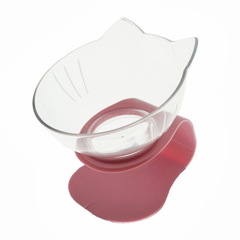 Antislip dubbele kattenbak, hondenbak met standaard, voerbak voor katten, waterbak voor katten, voerbakken voor honden, voerbak voor honden, benodigdheden: Roze single