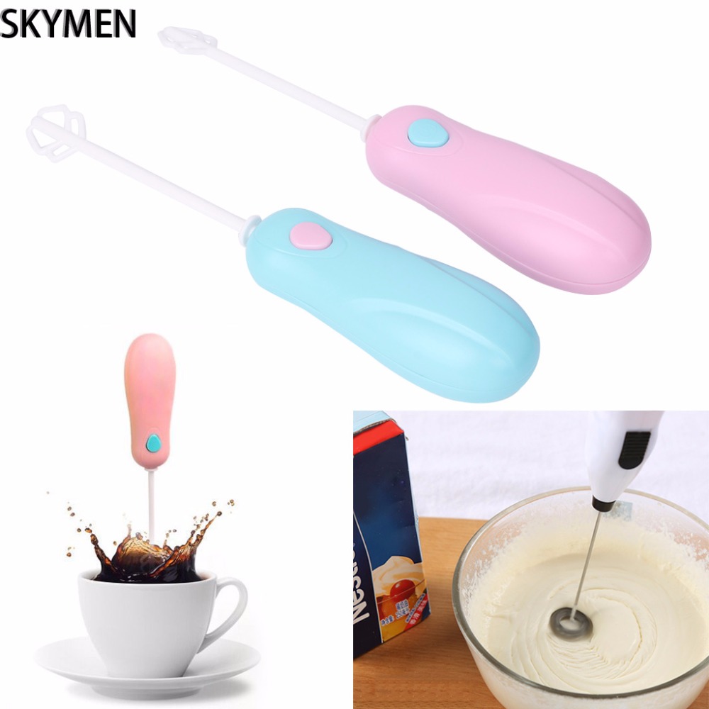 SKYMEN-Mini batidor eléctrico portátil de 5W y 10000 RPM para cocina, manual, para café, leche, huevos, batidor de plástico,