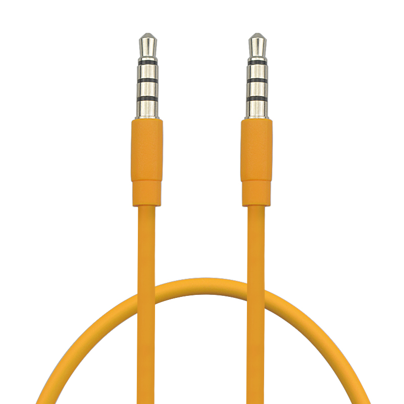 JianHan 4 Poles Aux Cable Audio Jack 3.5 mm for Car Headphone Beats Aux Speaker: Yellow / 1.9 m