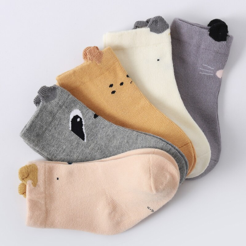 Newborn Baby Warm Kids Socks Autumn Winter Cute Toddlers Boys Girls Long Knee High Animals Child Socks 0-2 Yeas