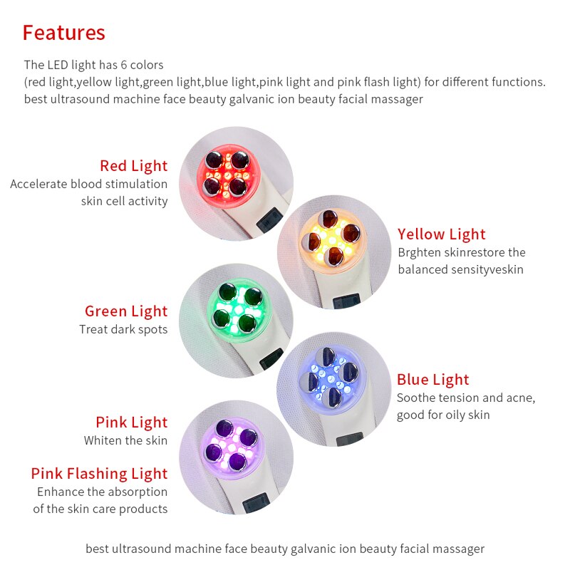 Skin Scrubber Nano Ion Skin Scraper Peeling Pore Cleaner RF EMS LED Mesotherapy Face Massager Electric Facial Cleanser Machine