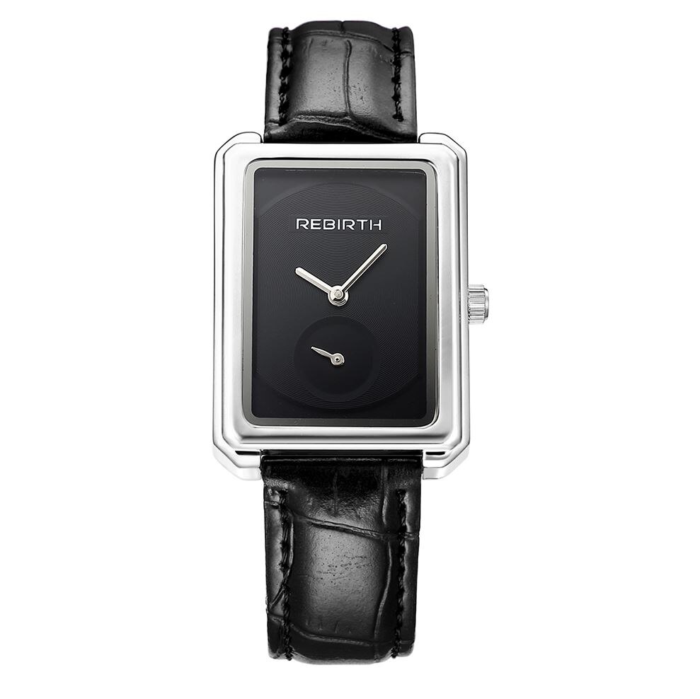 Dameshorloges armbandhorloges dameshorloge luxe reloj mujer horloges voor vrouwen leren klok dames relogio saat: Zilverzwart