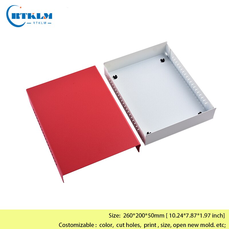 DIY project housing desktop box iron junction box custom cabinet box Iron box for electron enclosure 260*200*50mm