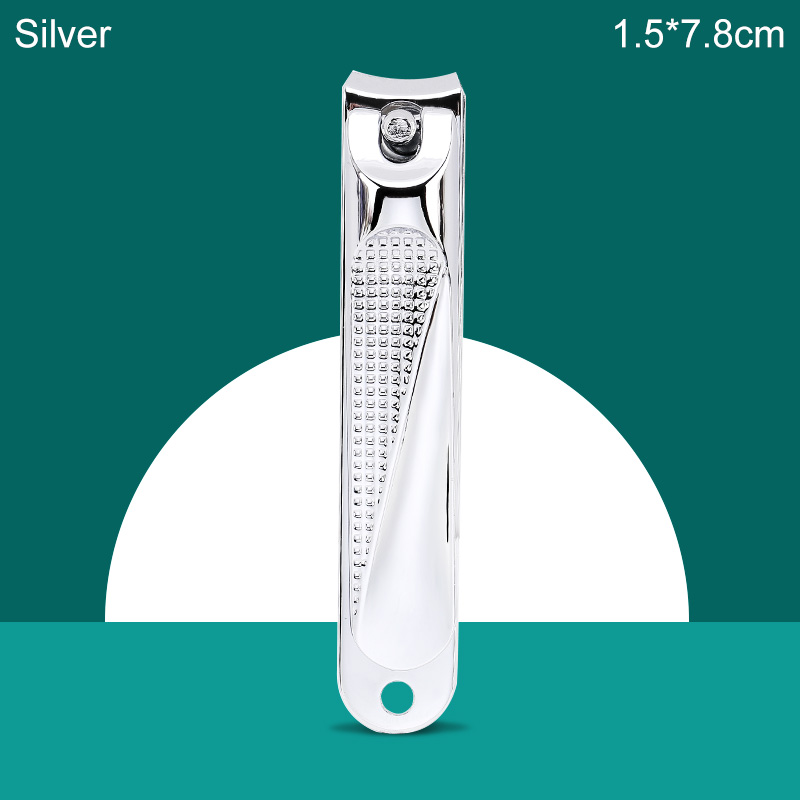 Nail Clippers Stainless Steel Dead Skin Manicure Fingernail Cutter Thick Hard Ingrown Toenail Scissors Pedicure tools: Silver L