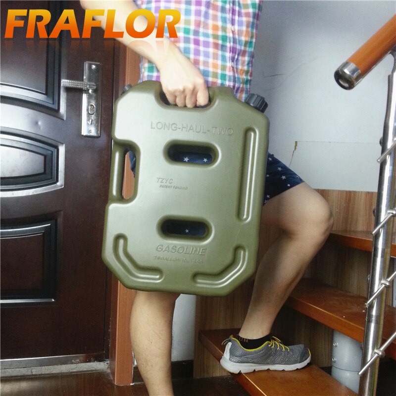 Practical Green 10L Liters Gasoline Diesel Fuel Tank Storage Tanks Jerri Cans Pack For Offroad SUV ATV Motorcycle Tricycle