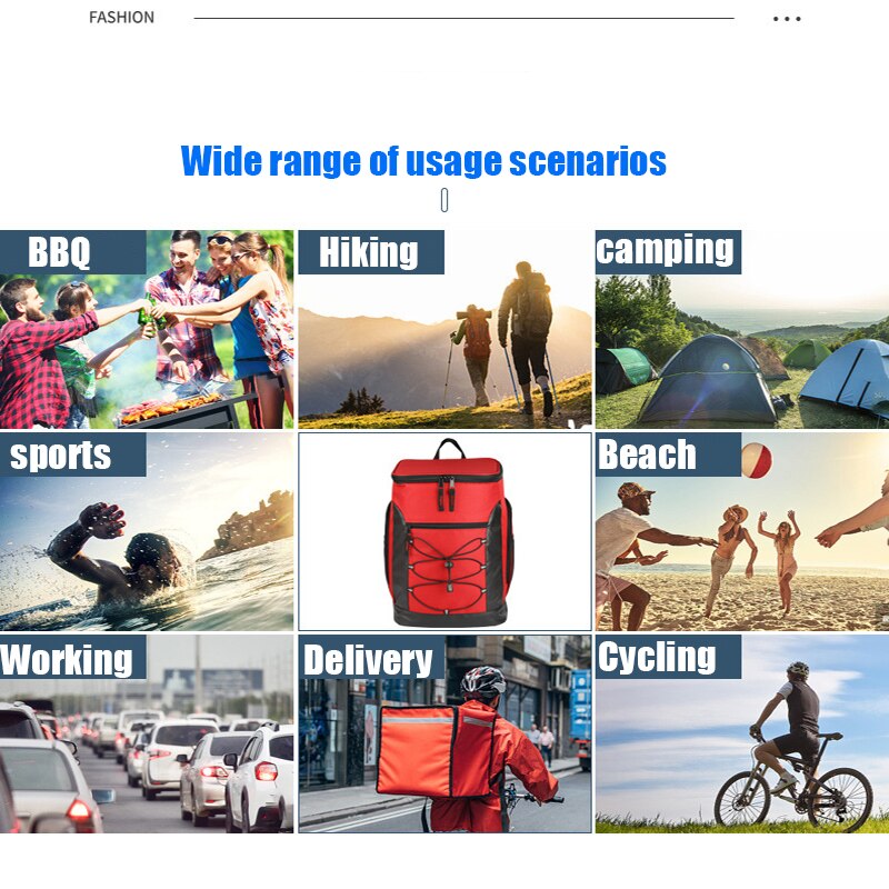 Thermal Backpack Waterproof Thickened Cooler Bag Box Large Insulated Bag Picnic Cooler Backpack Refrigerator Bag 8L/23L/28L