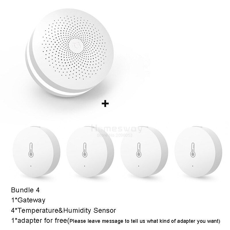 Original Xiaomi Smart Home Gateway Multi-functional Upgraded Smart Temperature and Humidity Sensor WiFi Remote Control by Mi APP