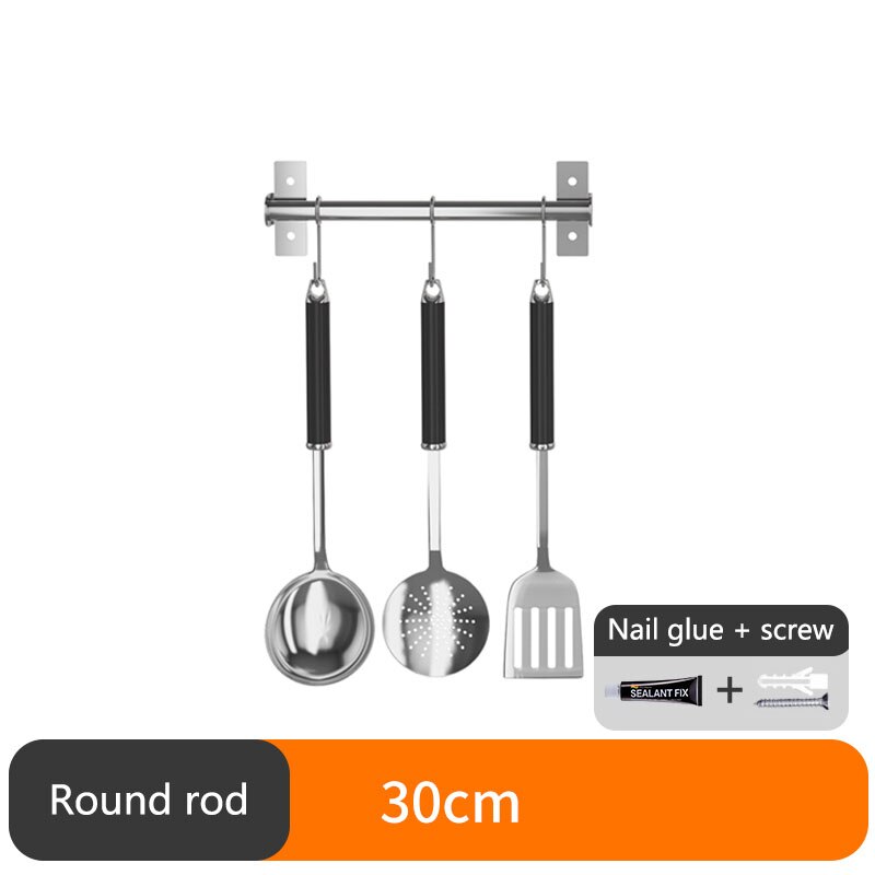 304 stainless steel kitchen rack, pot rack, wall-mounted punch-free cutting board, tool rack kitchen appliances: 30mm