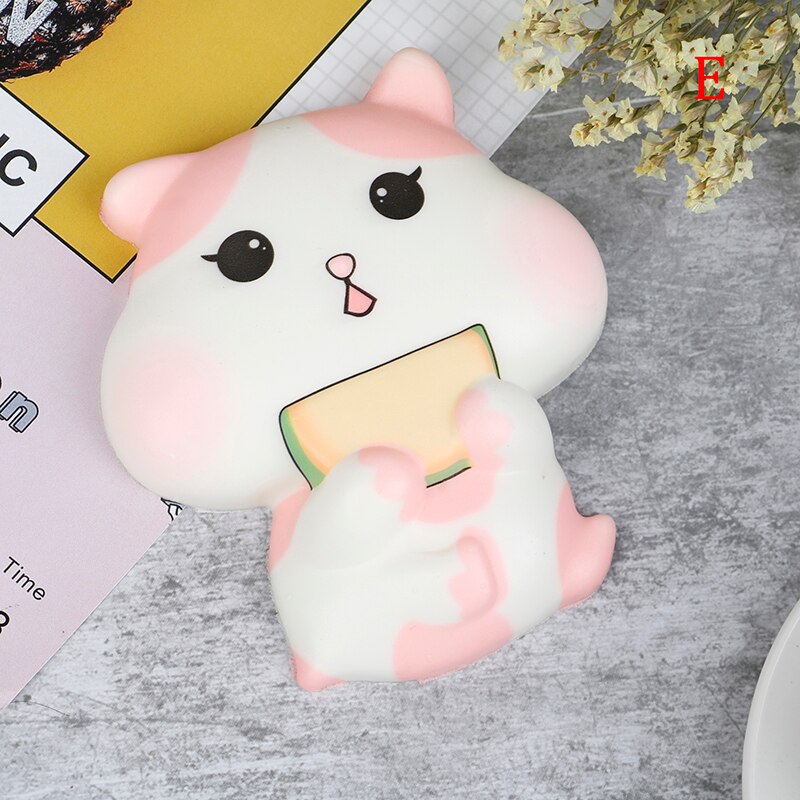 Creatieve Leuke Speelgoed Trage Rebound Half Cat Note Book Sticker Stress Relief Speelgoed: E