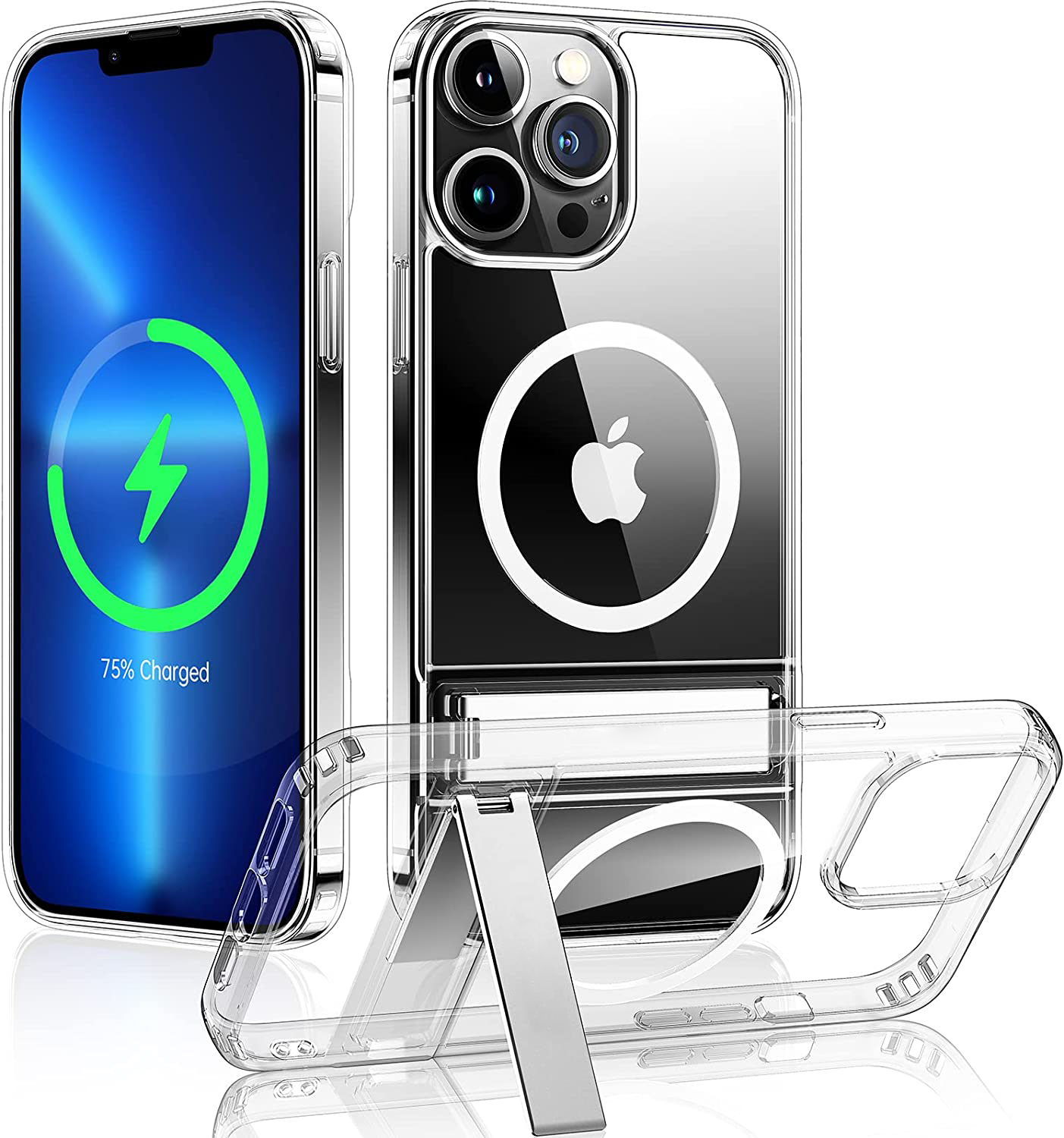 Magnetiskt telefonskal för trådlös laddning iphone 16 15 pro max plus 14 13 12 mini 11 mobilskal stötsäkert genomskinligt bakstycke: Kolfiber